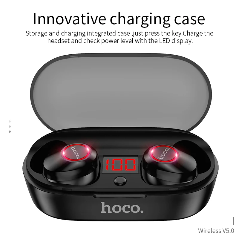 HOCO мини Tws Bluetooth 5,0 наушники 3D стерео невидимые настоящие беспроводные наушники Бас Звук Спортивная гарнитура с зарядным устройством