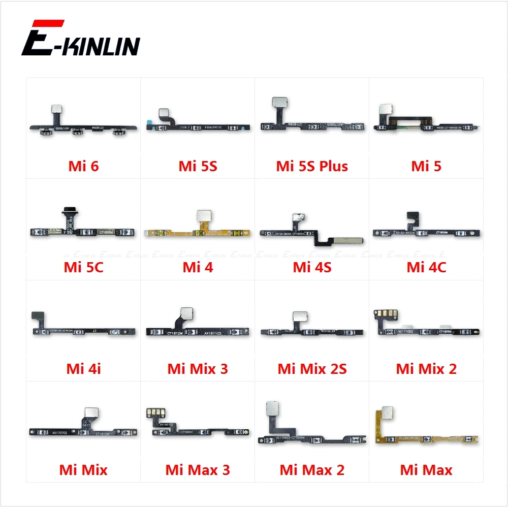Кнопка включения выключения отключения звука кнопка управления громкостью детали гибкого кабеля для Xiaomi Mi 6 5 5C 5S Plus 4 4C 4i 4S Mix 2S Max 3 2