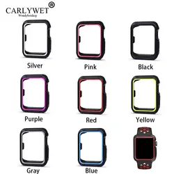 CARLYWET Оптовая Новый замена силиконовые Защитный чехол рамка Обложка рамка для Smart Apple Watch Iwatch серии 4/3 /2/1