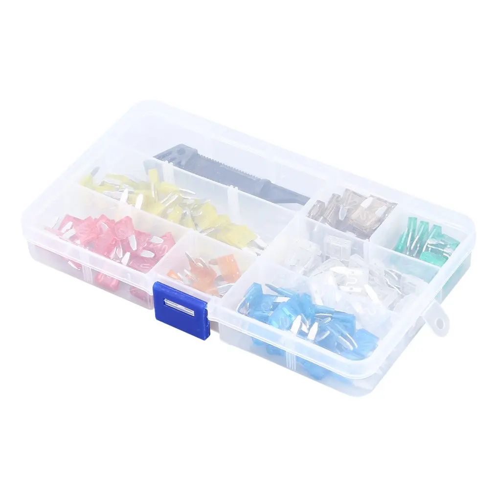

121 pcs Assorted Auto Car Truck Standard Blade Fuse Assortment 5A 10A 15A 20A 25A 30A Car Boat Truck Auto Replacement Fuses