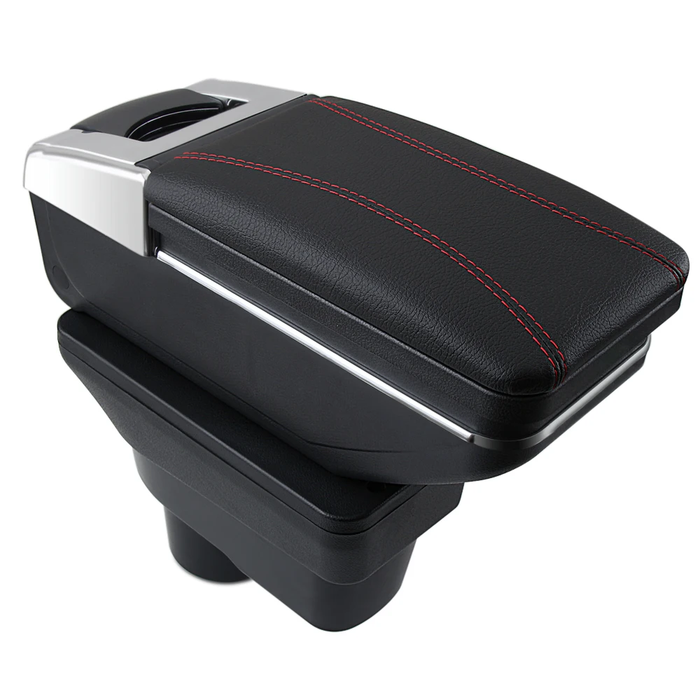 

Car-styling For Hyundai Solaris 2 / Accent / Verna 2017 2018 Center Centre Console Storage Box Armrest Arm Rest Rotatable