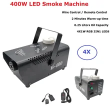 Tel Kontrolü LED 400 W Sis Duman Makinesi Uzaktan RGB Renk Karıştırma Dumanı Ejektörü LED Dj Parti Sahne Aydınlatma Duman makinesi Disko