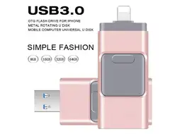 256 ГБ USB флэш-накопитель для iPhone Android Флешка 256 ГБ флэш-накопитель USB 3,0 телефон Внешняя память палка Фотостудия