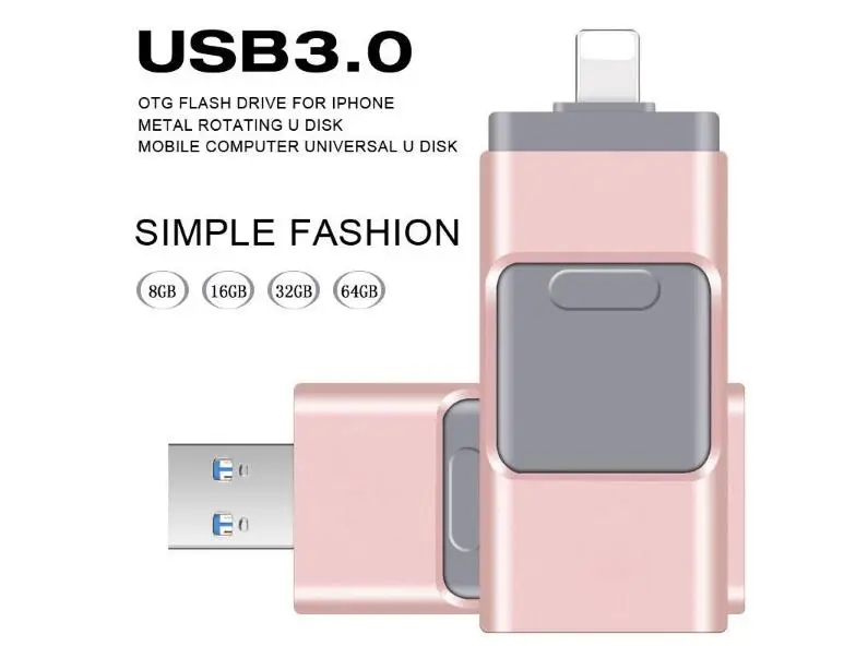 USB флеш накопитель Lightning 3 в 1 32 ГБ 0|USB флэш-накопители| |