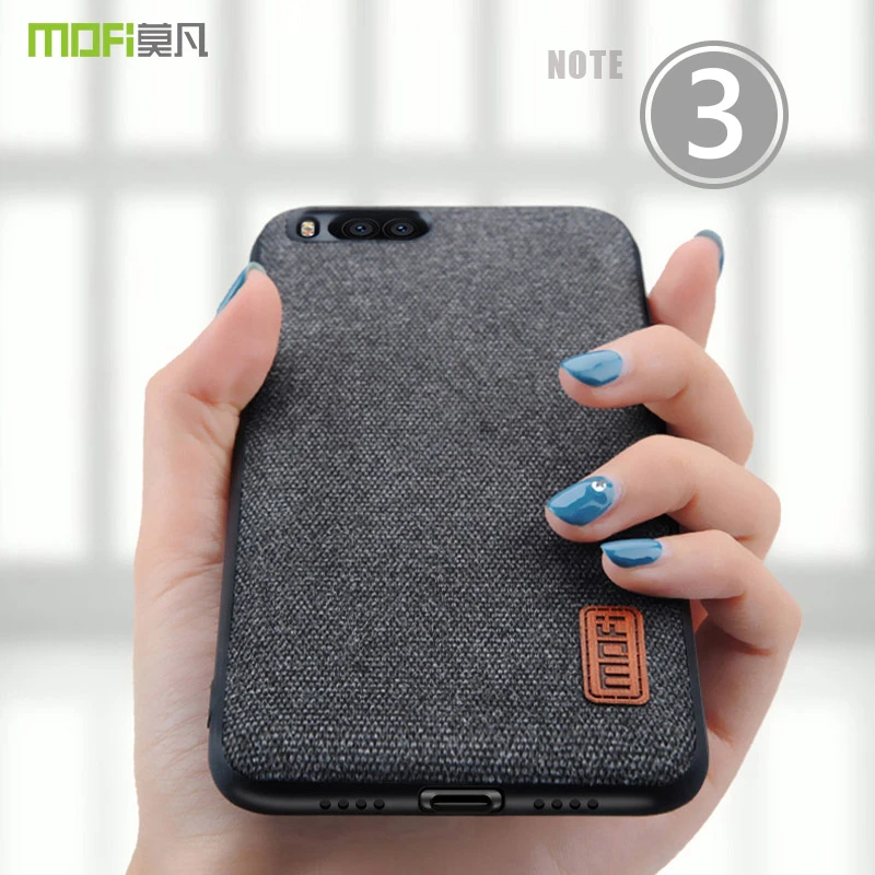 xiaomi leather case chain for xiaomi mi note 3 case cover MOFI mi note 3 Fabrics Back Cover Case mi note 3 Soft Silicone edge textile full Cover Case capa leather case for xiaomi