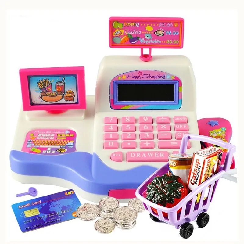 

Electronic Cash Register Toy Pretend Play Children Simulation cash register Toys Supermarket checkout Child Christmas Gift