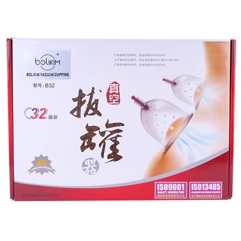 

BOLIKIM 32 Pieces Chinese Vacuum Cans Therapy Massage Suction Cups Cans For Massage Jars Tanks Banks Vacuum Cupping Kits Sets