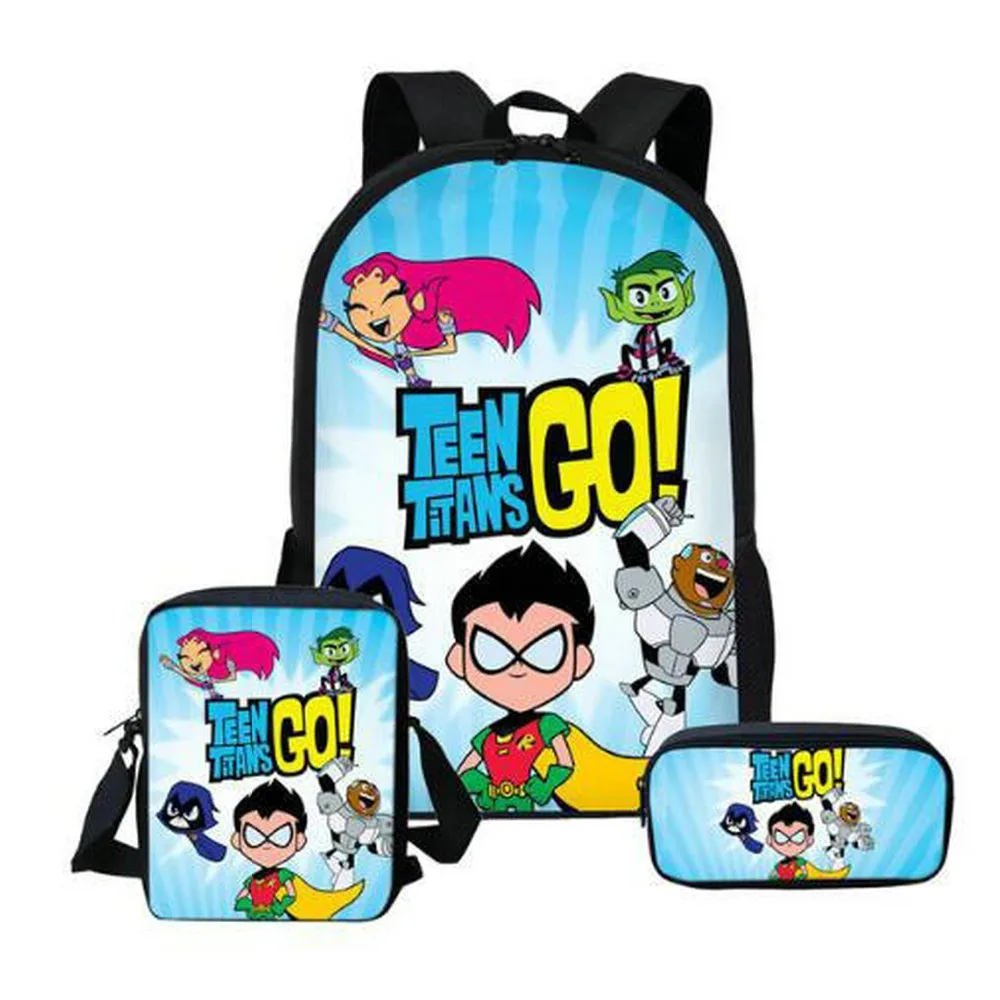 

Anime Teen Titans Go backpack Robin Raven Mochila students Shoulder bag travel School Bag Casual Laptop bag pack for teenagers