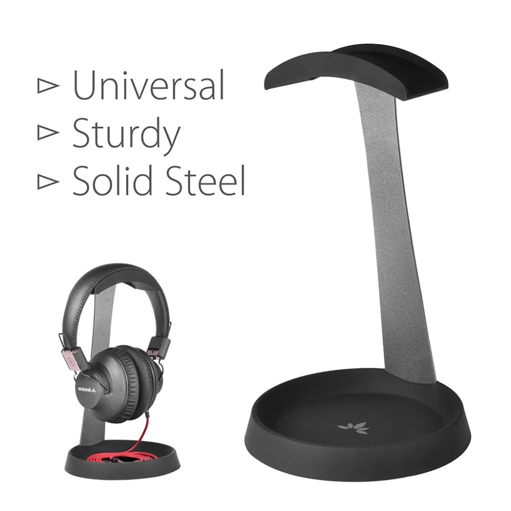 Avantree Universal Aluminum Desk Headphone Stand Hanger with Cable