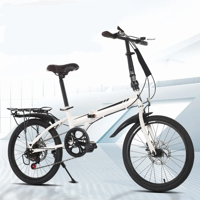Top 20 Inch 21Speed Folding Bicycle Adult Carbon Steel Folding Bicycle Double Disc Brake 1