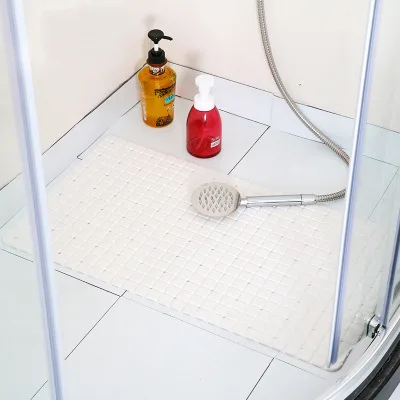 White Mat ПВХ коврик для ванной нескользящий коврик для дома однотонный плед серый белый 3D ковры 38x70 см ванная комната коврики с присоской Vloerkleed - Цвет: White Mat
