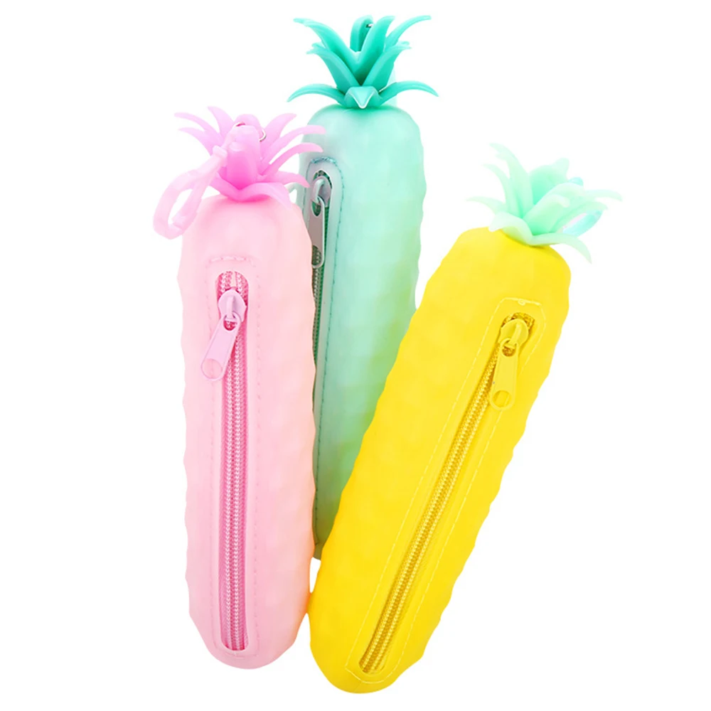 

Pen Bag Student Stationery Pencil Case Pineapple Design Pen Cases Multi-functional Storage Pencil Box Creative School Supplies