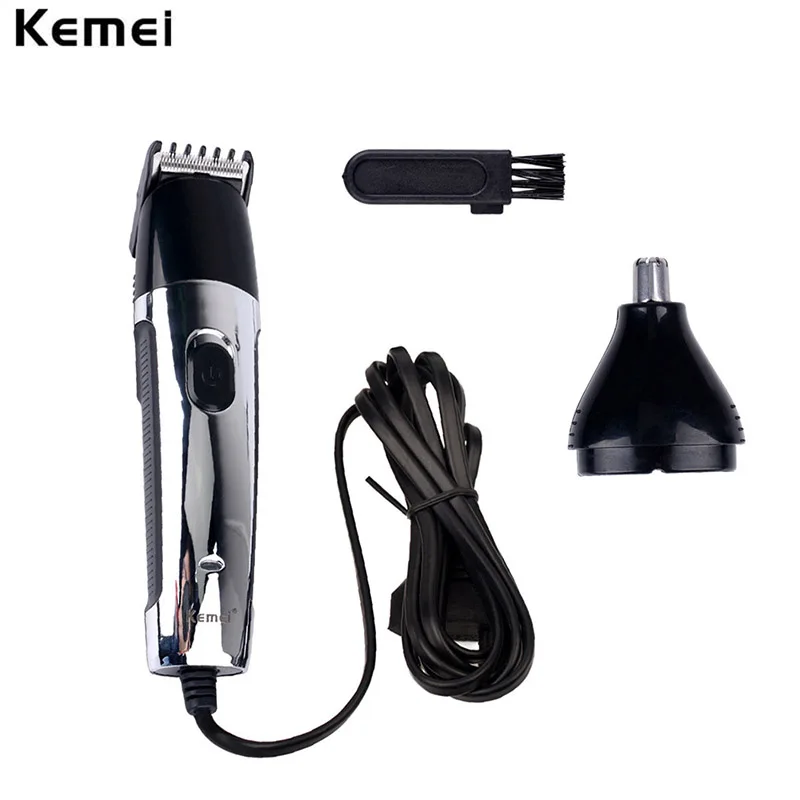 Лидер продаж Kemei 2 в 1 профессиональный электрический машинка для стрижки волос и носа триммер для резки стрижка инструмент 220-240 В RCS86SQ S47
