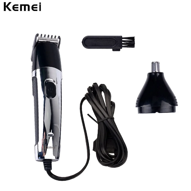 

Hot Sales Kemei 2 in 1 Professional Electric Hair Clipper & Nose Trimmer Cutting Machine Haircut Tool 220-240V RCS86SQ S47