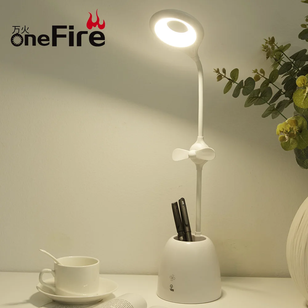 LED Table Lamp Dimmable Smart Touch USB Desk Lamp With Pen Container