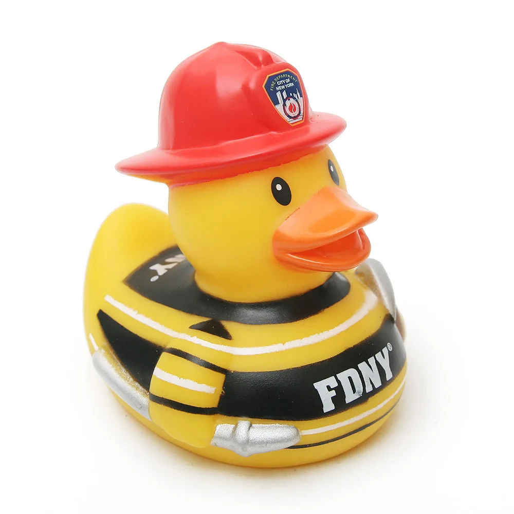 1 шт. Милая 8-10 см плавающая утка полицейский Бейсбол пожарные резиновая ducky детская игрушка для ванны Когнитивная игрушка для купания развивающие игрушки