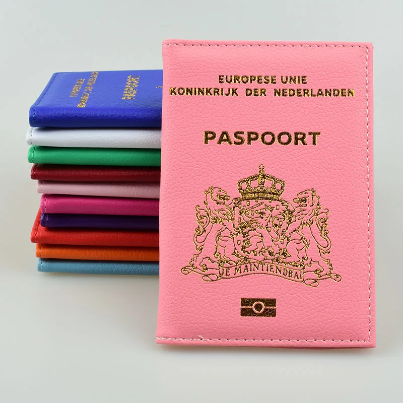 DIKEDAKU карамельный голландский Обложка для паспорта голландский мягкий PU кожаный женский чехол для паспорта держатель Фиолетовый унисекс чехол для паспорта