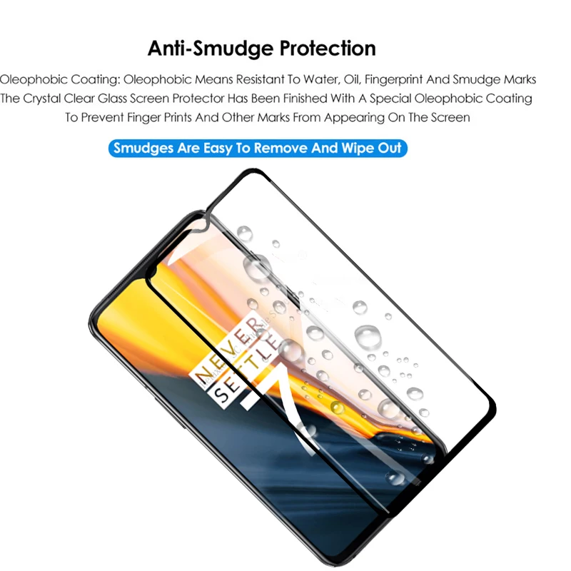 Защитное стекло для Oneplus 7 1+ 7 one+ 7 протектор экрана one plus 6 5 3 T 6T 5T 3 T 1+ 6 1+ 6t закаленное стекло полное покрытие пленка для телефона