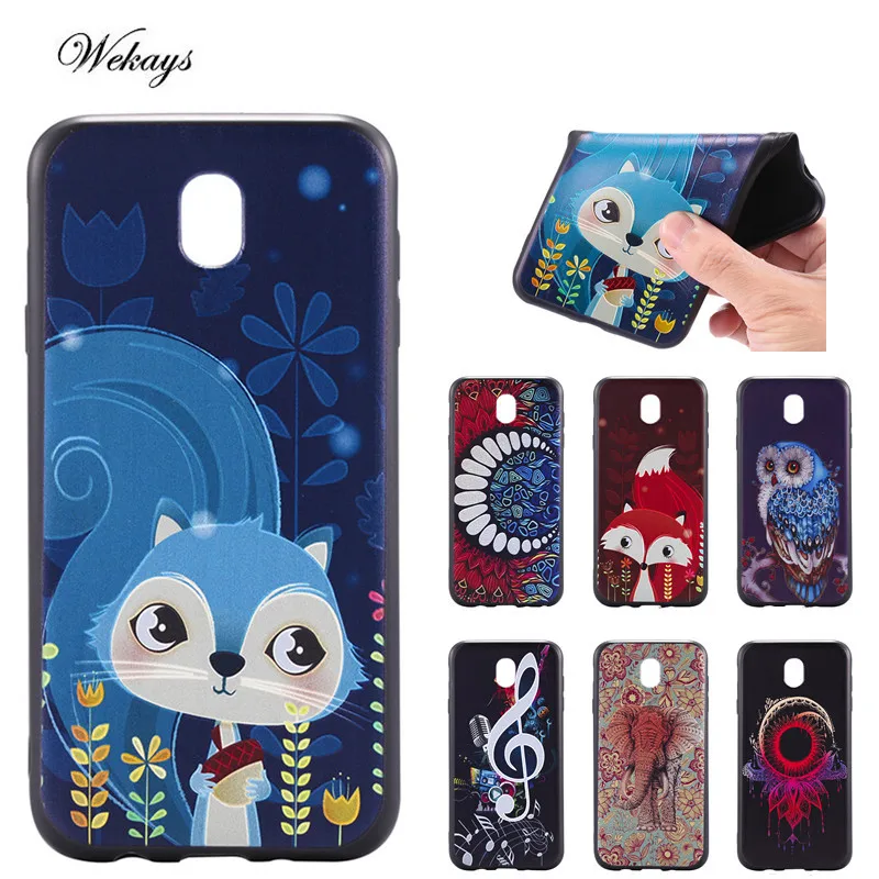 

Wekays Case sFor Coque Samsung Galaxy J3 J5 J7 2017 J330 J530 J730 3D Cute Cartoon Owl Soft TPU Silicone Fundas Cover Cases Kids