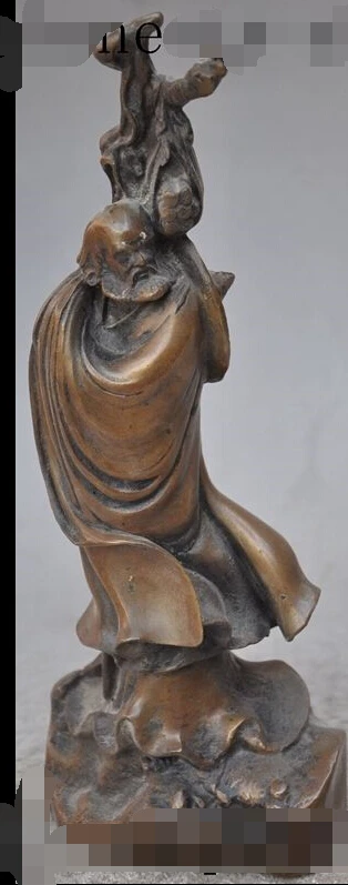 

10"tibet buddhism fane bronze Joss stand Damo Bodhidharma Dharma buddha statue