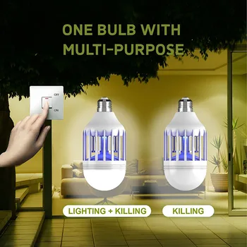 

Mosquito Killer LED Bulb Bug Zapper Lamp Insect Killing Bulb Night Light Repeller AI88