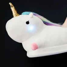 Новинка года; Милые стильные зимние домашние тапочки для взрослых; плюшевые тапочки; Chausson Licorne; обувь для влюбленных с героями мультфильмов; женские и мужские тапочки с единорогом