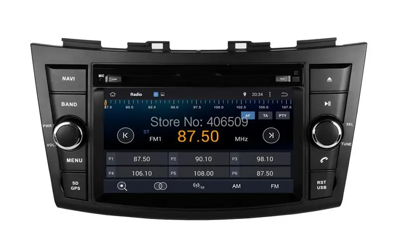 Flash Deal Android 7.1 Car DVD Player GPS Navigation for Suzuki Swift 2011-2013 with Radio BT USB AUX WIFI Audio Video Stereo 4Core+2G RAM 1