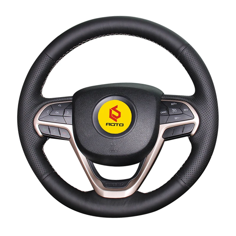 

Braid on the Steering Wheel Cover for Jeep Grand Cherokee 2014-2016 leather steering wheel case