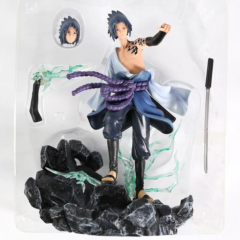 Наруто Shippuden Uchiha Sasuke Batter Ver. ПВХ Рисунок Статуя Коллекционная модель игрушки