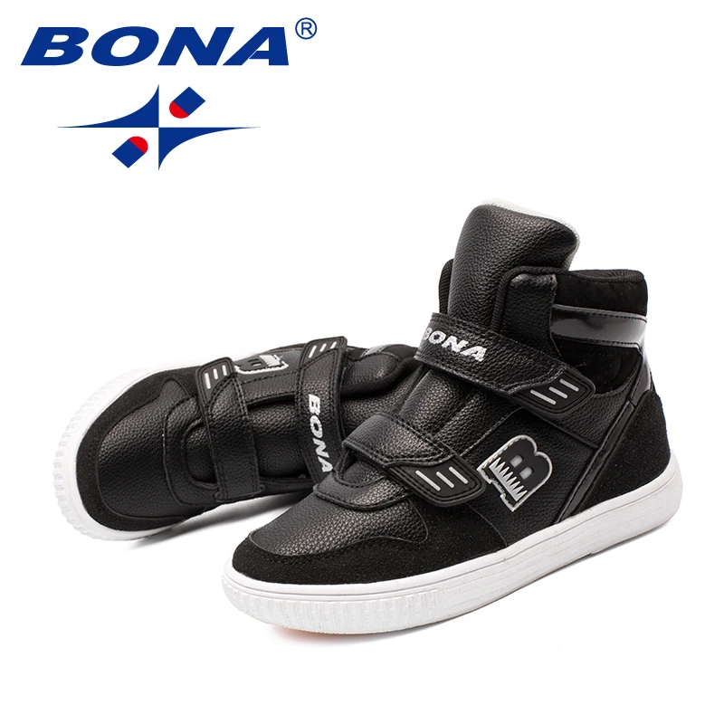 BONA/Новое поступление; типичный стиль; детские ботинки на липучке; зимняя обувь для мальчиков; уличные модные кроссовки; мягкий светильник;