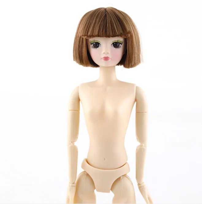 Новинка, аксессуары для куклы BJD, голова 3D, голубые и фиолетовые глаза, кудри, прямые волосы, женское обнаженное тело, для 1/6, кукла BJD, подарок для девочек