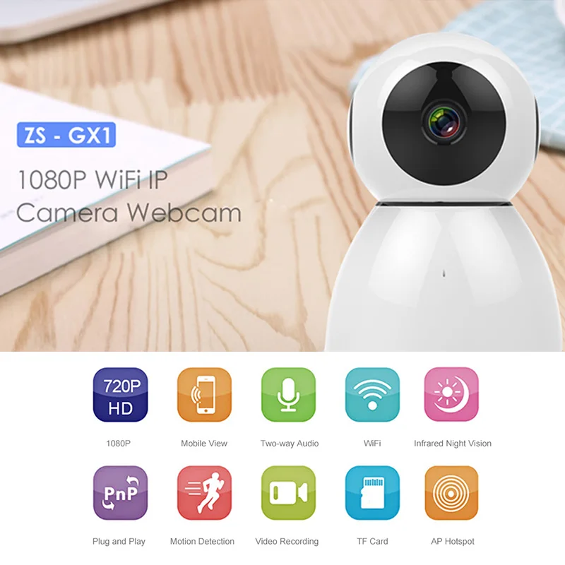 Zs gx1 IP Камера FHD 1080 P Wi Fi для безопасности Видеоняни и радионяни Беспроводной