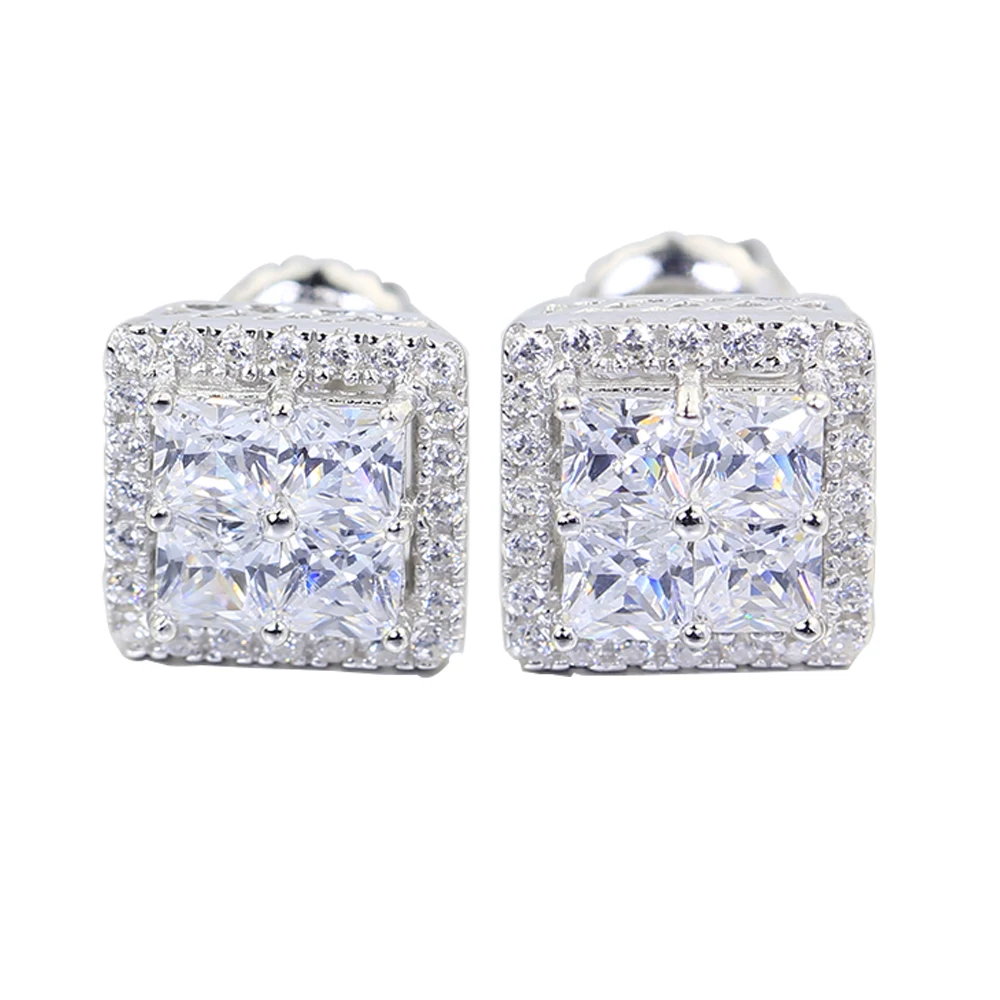 Hot-Men-Earring-Hip-Hop-Bling-AAA-Cubic-Zirconia-Stud-Earring-Square-Geometric-925-Sterling-Silver (2)