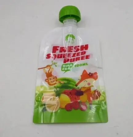 100ML 4 шт./лот, сумка для хранения детского питания, полезная 100 мл/200 мл, многоразовая сумка для хранения еды, DIY, мешочек для еды - Цвет: 100ML