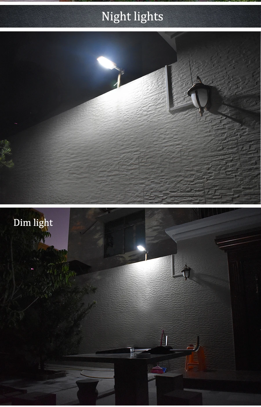 48 LED Outdoor Motion Sensor Light Solar Lights 900LM Lamp For Wall Garden Yard