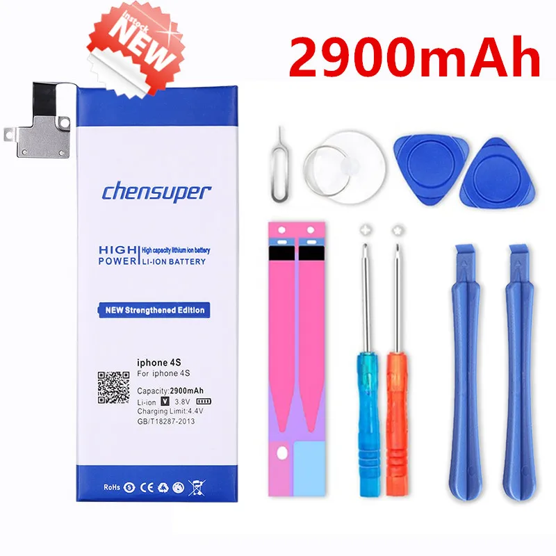Chensuper Ad Alta Capacità 2900 Mah Della Batteria Per Il Iphone 4 S Per Iphone4S Batteria 4Gs Batterie Strumenti