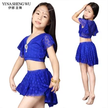 Belly Dance Suit New Children’s Dance Clothes Girls Belly Dance Practice Costumes Children’s Dance Performance Clothing 2pcs Set