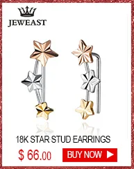 18k Pure Gold Stud Earring Exquisite Elegant Women Jewelry Rose Yellow White Star Miss Girl Gift For Birthday Hot Sale Good New