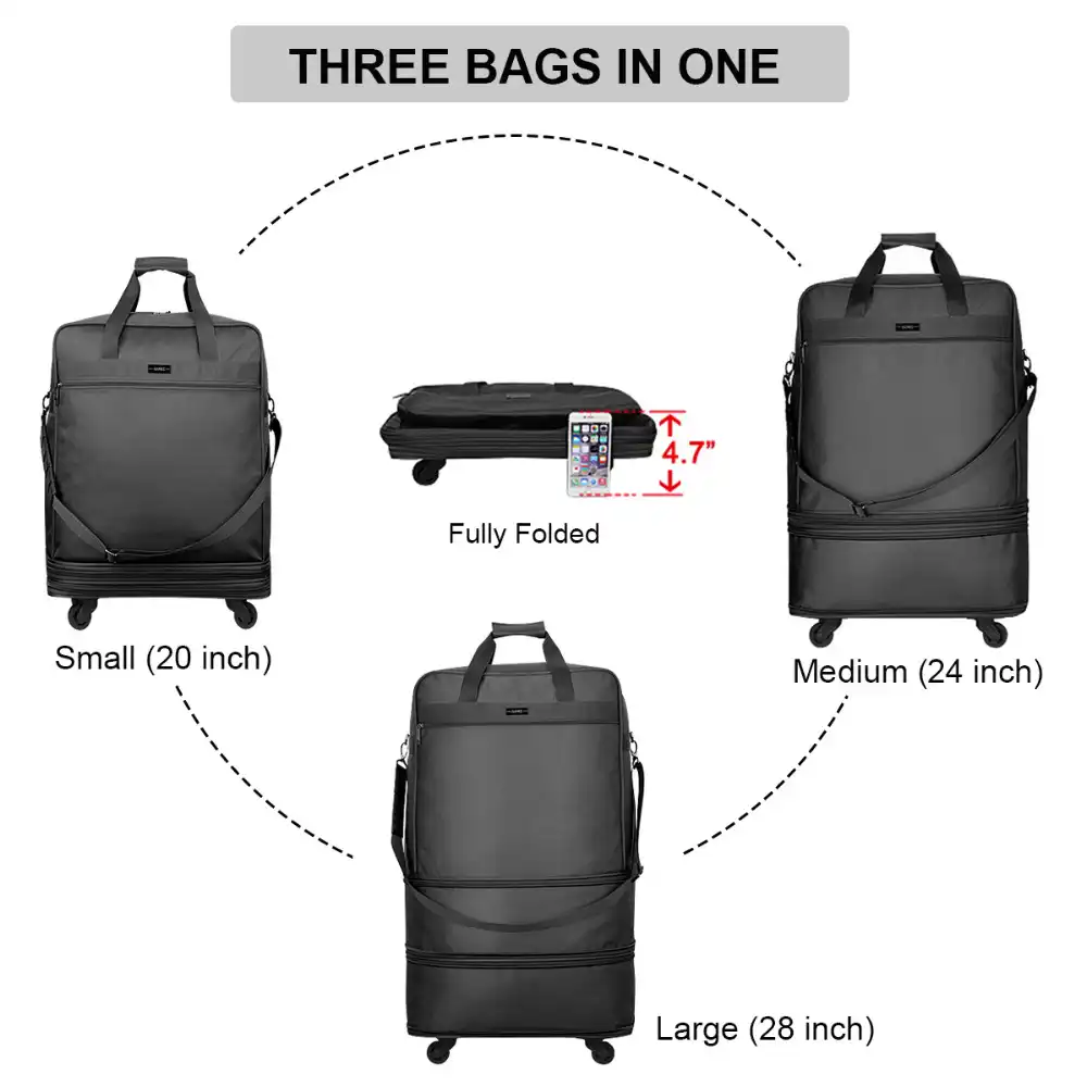 expandable small suitcase