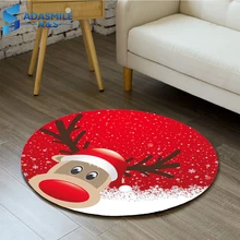Christmas Children Suprise Play Mat Round Flannel Bathmat Area Rug Deer Snowman Santa ClausChair Mat Carpet For Living Room