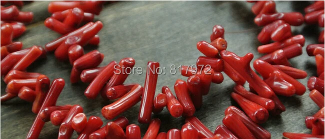 Wholesale 9-11mm Bead Length 40cm Strand Natural Red Coral Branch Beads Sea Bamboo Loose Charm | Украшения и аксессуары