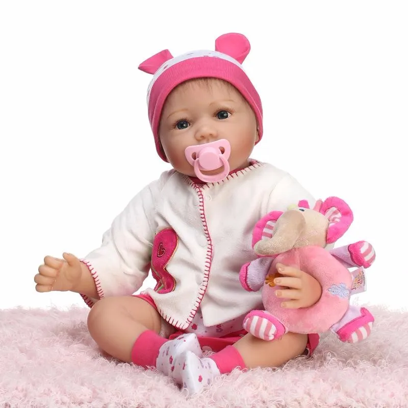 

Bebes reborn 22inch 55cm silicone reborn baby dolls fashion dolls reborn Lol bebek adorable dolls wholesale kids gift toy dolls