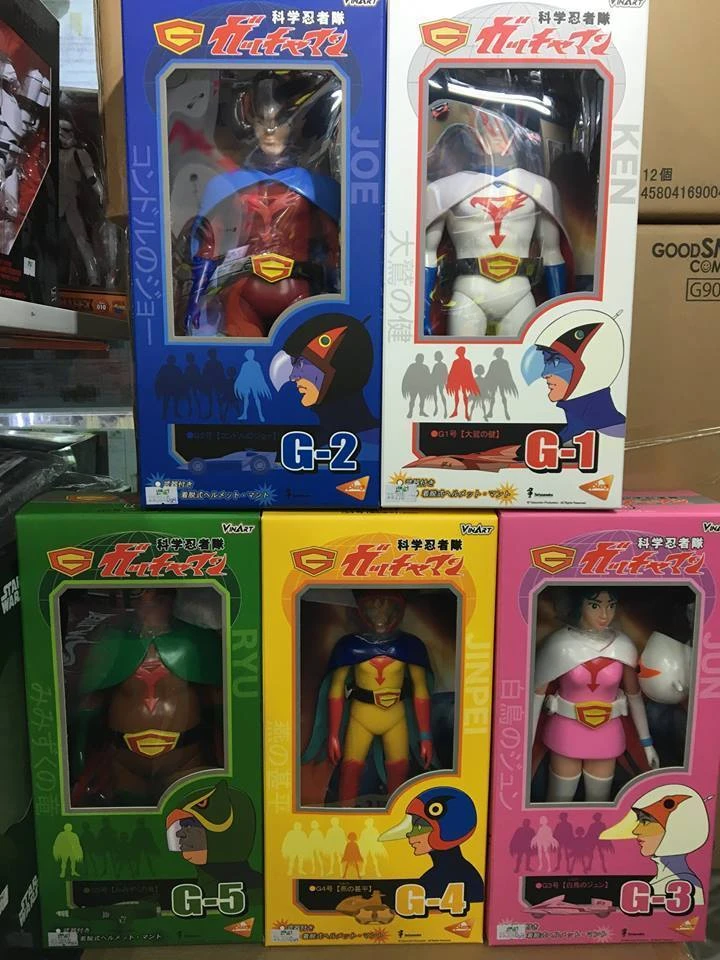 プレイおもちゃ科学忍者隊ガッチャマンvinart G1 Tog5ビニールフィギュアセットの5新しい Figure Set Vinyl Figureset Of Aliexpress