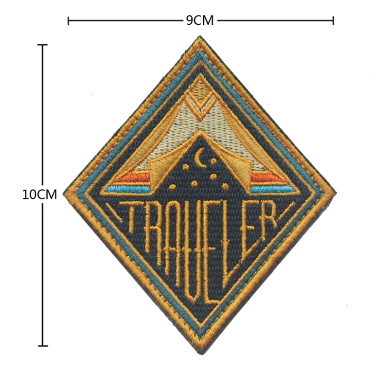 Embroidered Patch Traveler Starry Morale Patch Tactical Emblem Badges
