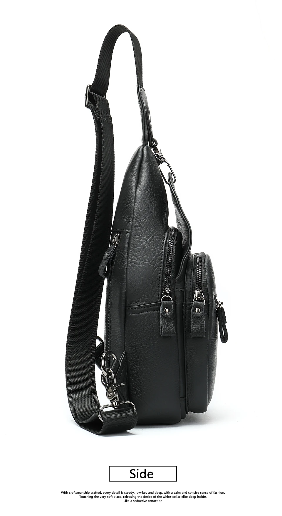 11 Small Men's Chest Bag for Men Genuine Leather Crossbody Bags Male Messenger Chest Waist Pack Travel Sling Bag Designer