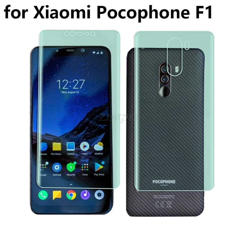 

2 Pcs/Lot Front & Back Auto Fixed Scratch Anti Finger Hydrogel Screen Protector for Xiaomi Pocophone F1/Poco F1 Full Cover film