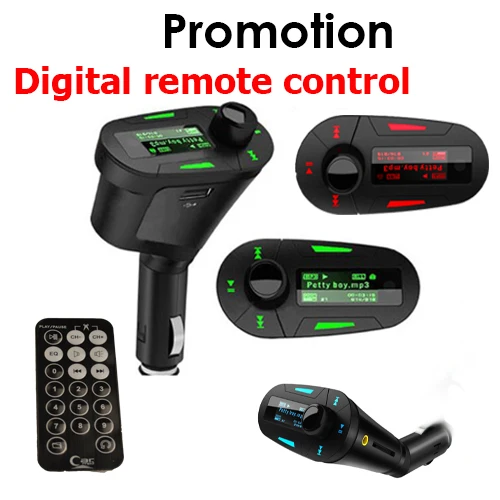 1 PCS Mobil MP3 player digital remote control wireless FM transmitter