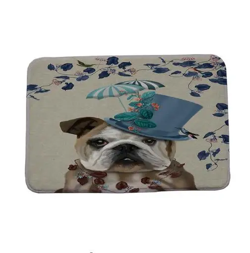 Cute Pug Spotty Dog Printing Carpet Stair Mats Anti-slip Floor Mat For Babies Animal Front Door Mat Bathroom Textiles Cute Pug Spotty Dog Printing Carpet Stair Mats Anti-slip Floor Mat For Babies Animal Front Door Mat Bathroom Textiles