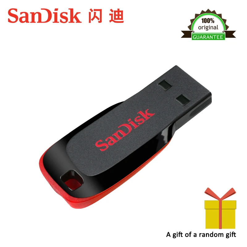 SanDisk CZ50 USB флеш накопитель 16 ГБ 2 0 карта памяти Поддержка официальной проверки 100%