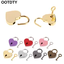 В форме сердца старинный Античный стиль мини навесные замки стилизованные под старину ключ замок с ключом шкафчик для детей Защита замка